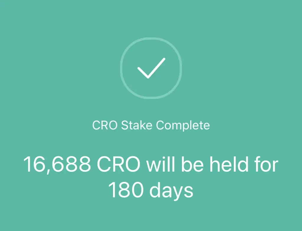CRO Stake Confirm