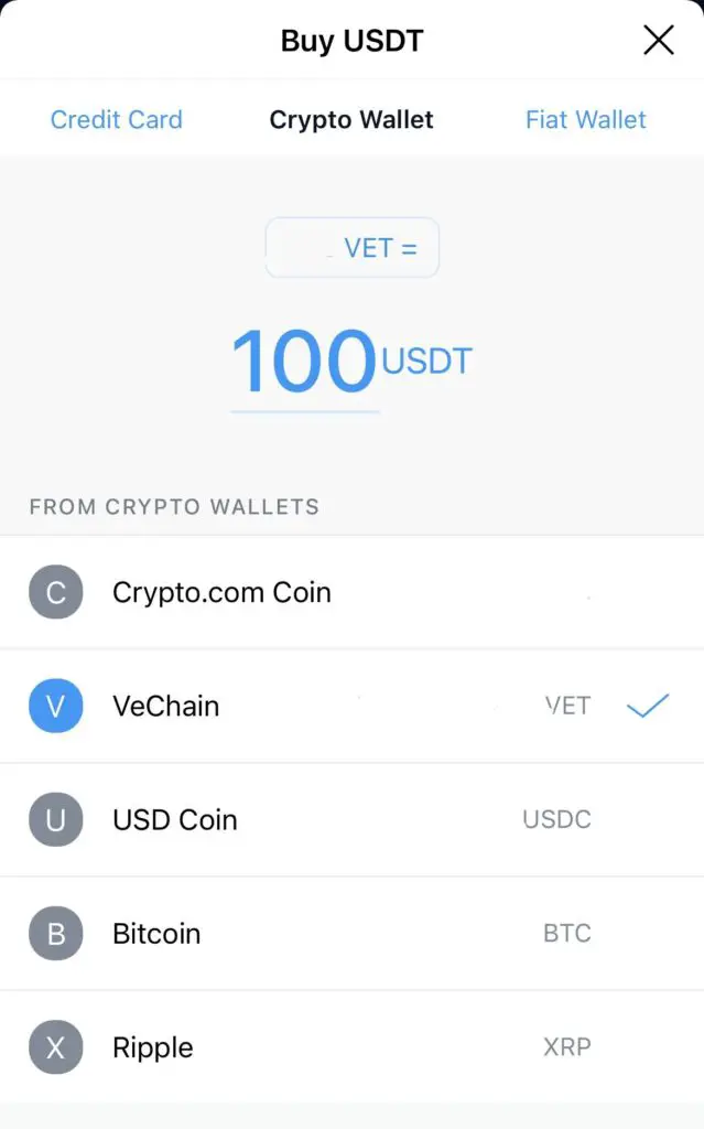 Coins directly exchange into USDT edited