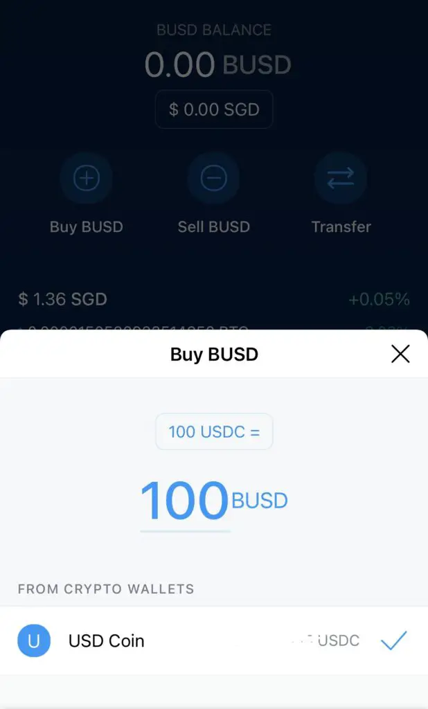 Coins that can directly exchanged into BUSD 1