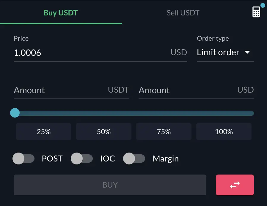 FTX Buy USDT From USD