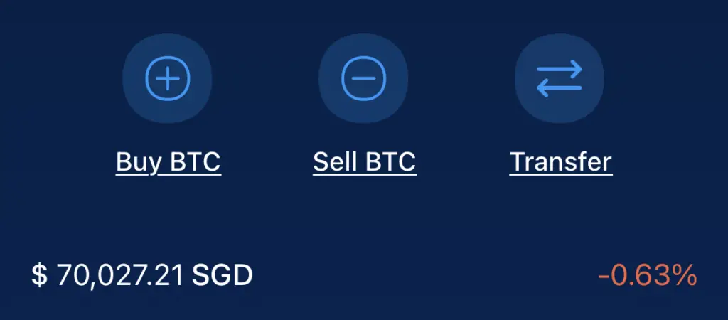 BTC Market Rate Crypto.com App
