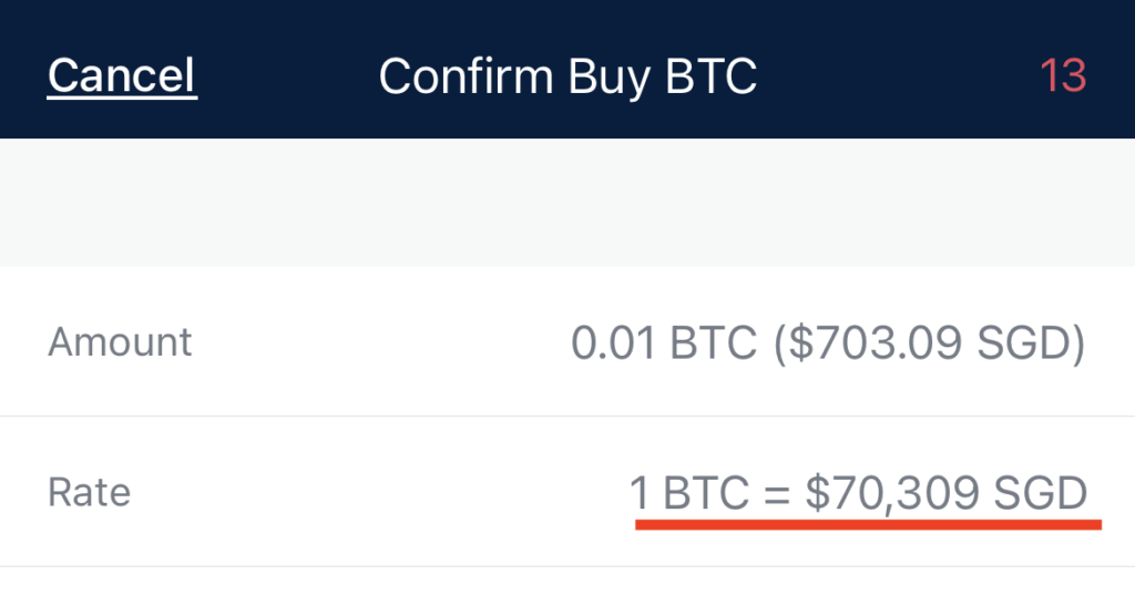 Crypto.com App Buy BTC Rate