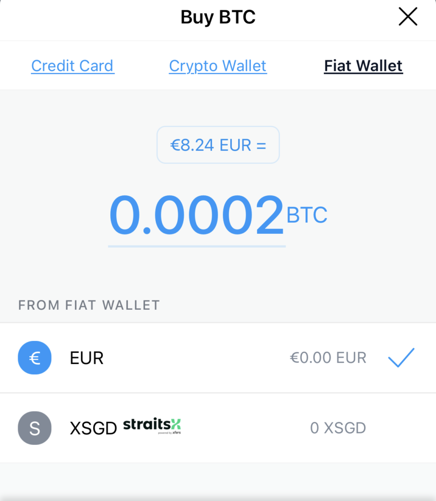 Crypto.com App Fiat Wallet
