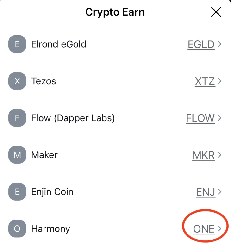 Crypto.com Earn Select ONE
