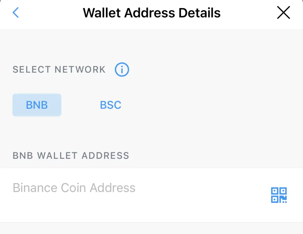 Crypto.com Withdraw BNB Networks