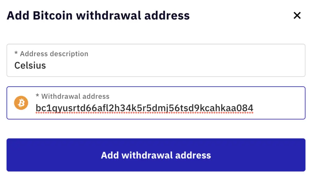 Kraken Add BTC Withdrawal Address