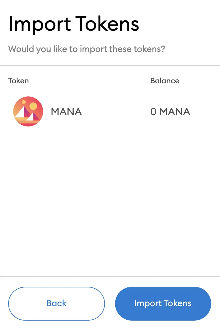 metamask convert ether to mana