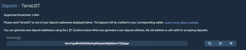 Bitfinex Deposit UST Address