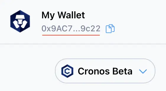 Crypto.com DeFi Wallet Cronos Deposit Address