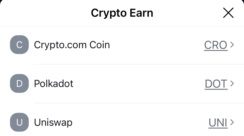 Crypto.com Earn Select DOT