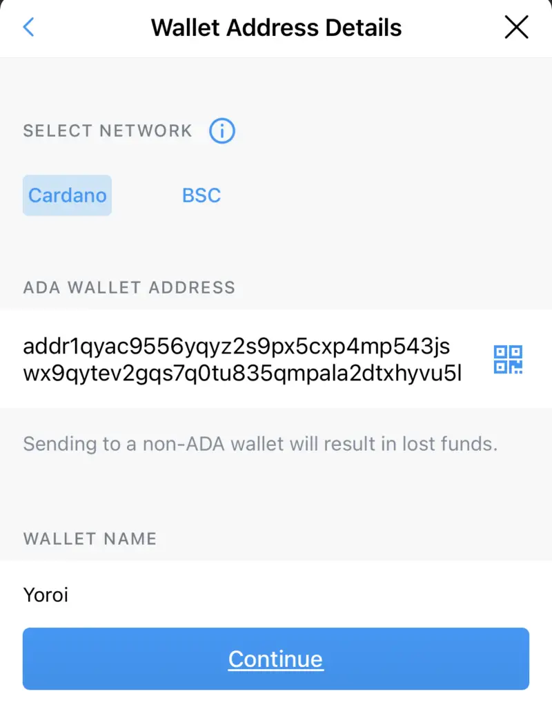 Crypto.com To Yoroi Cardano Address