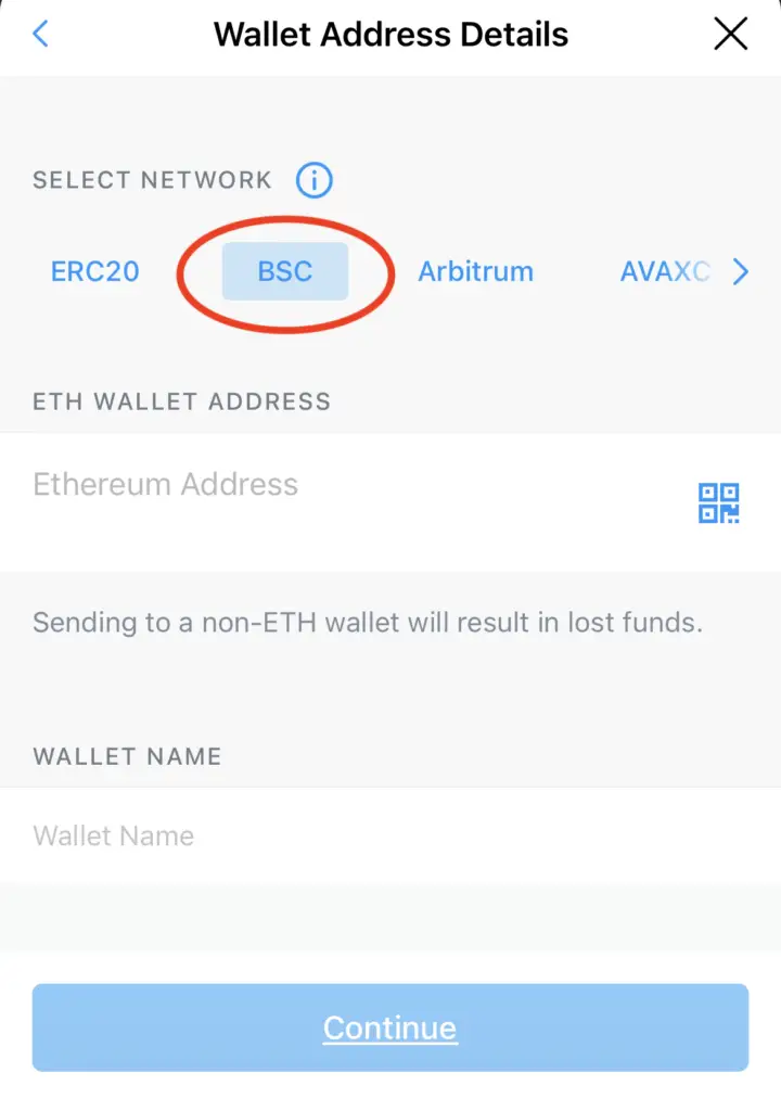 Crypto.com Withdraw ETH BSC BEP20