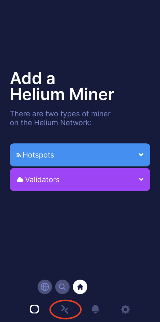 Helium Wallet Select My Wallet