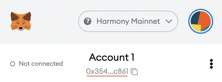 Metamask Harmony ONE Deposit Address