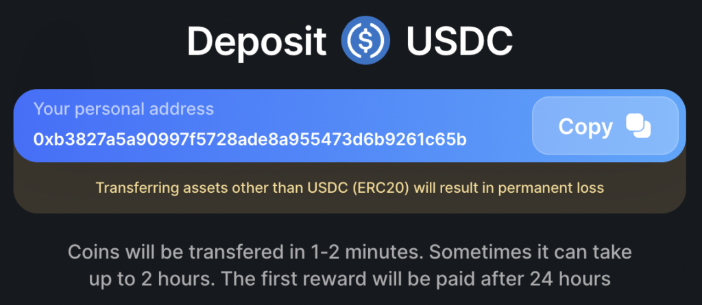 Midas Deposit USDC Address