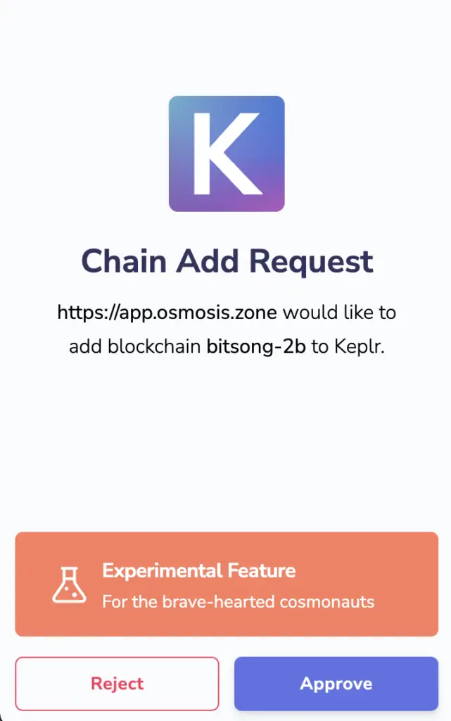 Add Bitsong To Keplr Wallet
