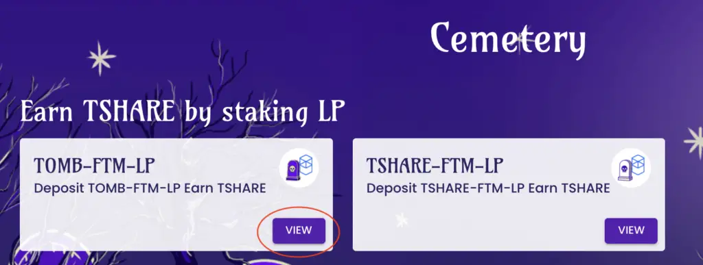 Tomb Finance Select TOMB FTM LP Pair