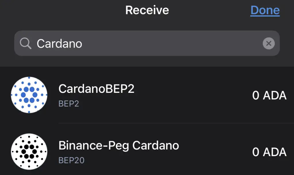 Trust Wallet Search For Cardano
