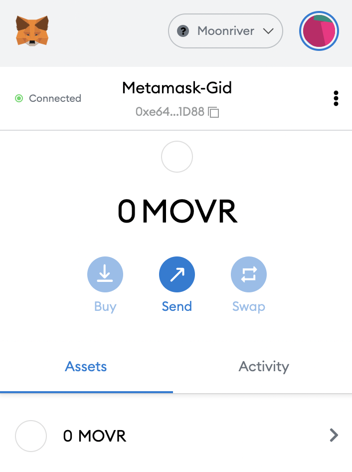 Metamask Moonriver Network Added