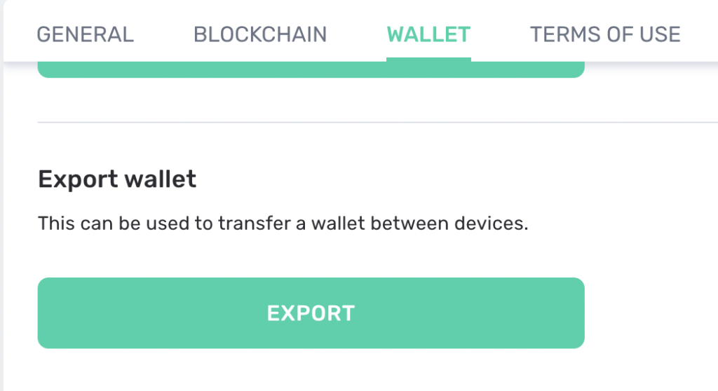 Yoroi Wallet Export