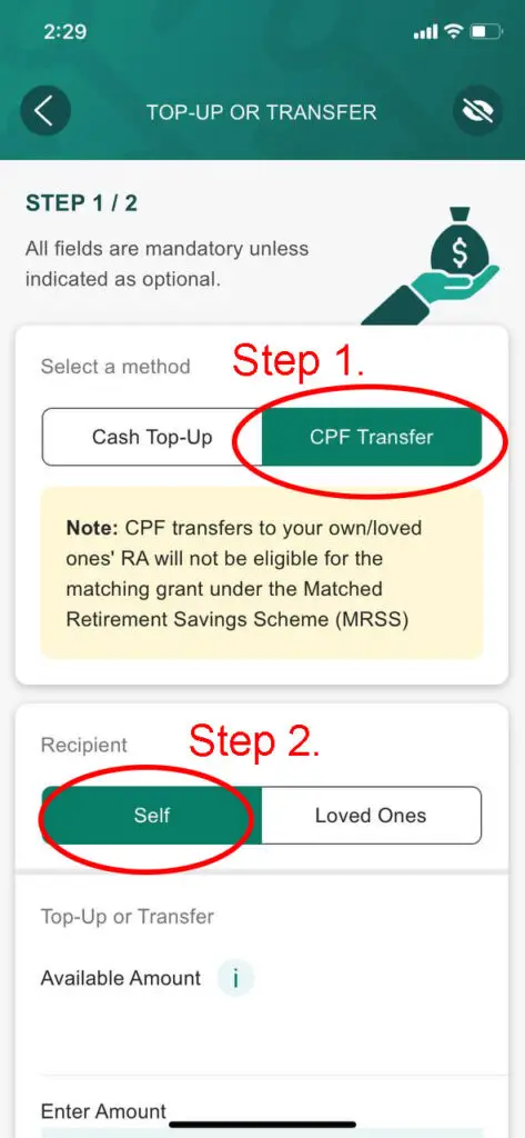 CPF App Step 3